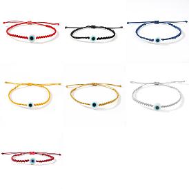 Бусины лэмпворк плетеные браслеты из бисера для мужчин и женщин, злые глаза