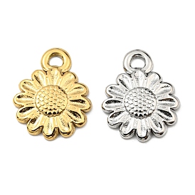 304 Stainless Steel Charms, Flower Charm