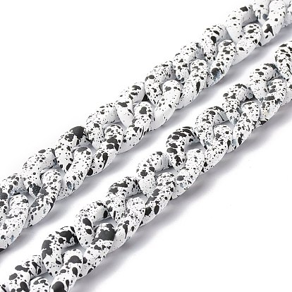 Spray Painted CCB Plastic Curb Chains, Oval