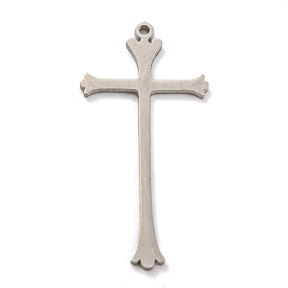 304 Stainless Steel Pendants, Cross Charm, Religion