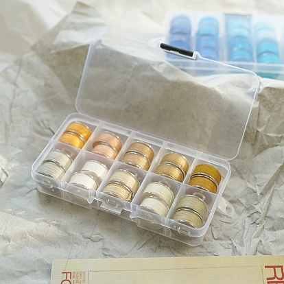 20 Rolls 10 Colors Sewing Thread, Plastic Bobbins Sewing Machine Spools with Clear Storage Case Box