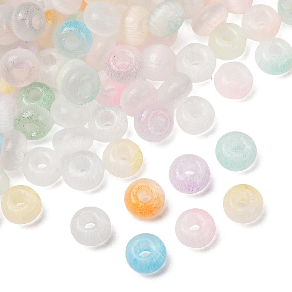 Backfarbe Glasperlen, Cateye Katzenauge Imitat, Rondell, Ton zwei