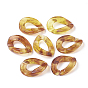 Transparent Acrylic Linking Rings, Quick Link Connectors, for Curb Chain Making, Twist Oval