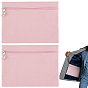 Pochettes cadeaux en tissu à fermeture éclair pour bijoux, avec des trouvailles en plastique et en alliage, rectangle