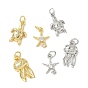 Латунные микро проложить кубического циркония подвески, медуза/черепаха/морская звезда, стойки покрытие, долговечный, без кадмия и без свинца, с целью перехода в кольце