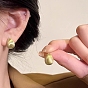 Teardrop/Bowknot Alloy Studs Earrings, with Rhodium Plated 925 Sterling Silver Pins