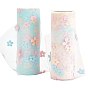 2 Rolls 2 Colors Sakura Printed Chinlon Tulle Rolls, for Wedding Party Decorations Gift Bowknot, Skirt, Hair Crafts Making