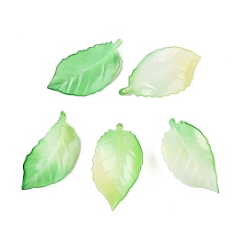 Gradient Color Acrylic Big Pendants, Leaf