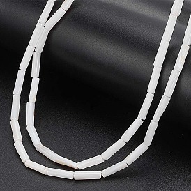 2 нити из натуральных пресноводных бусин из ракушек, колонка