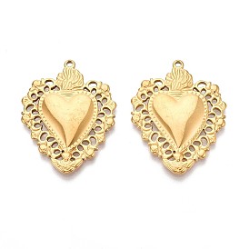 304 подвески из нержавеющей стали, очарование священного сердца, ионное покрытие (ip)