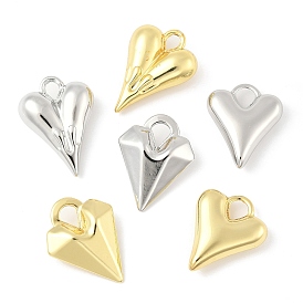 Латунные подвески, сердце, стойки покрытие, долговечный, без кадмия и без свинца