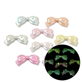 Светящиеся и УФ-покрытые непрозрачные акриловые бусины, радужный, бантом