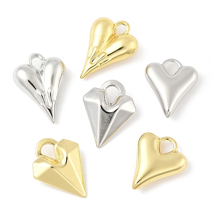 Латунные подвески, сердце, стойки покрытие, долговечный, без кадмия и без свинца