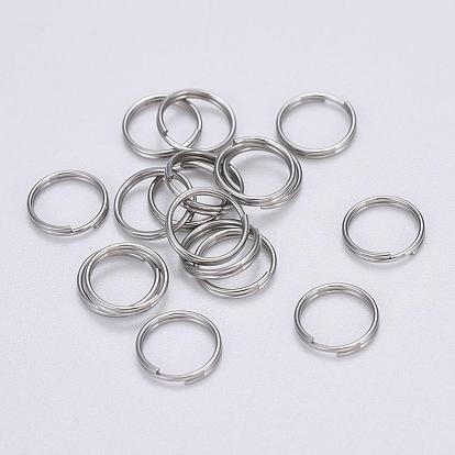 304 из нержавеющей стали разрезные кольца, кольца с двойной петлей, 8x0.6 мм, около 200 шт / упаковка