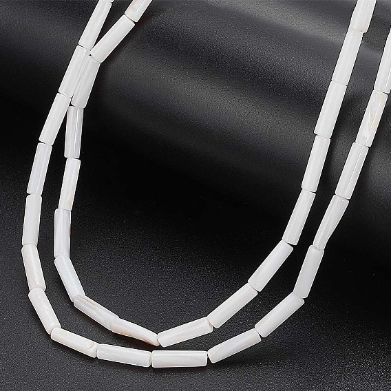 2 нити из натуральных пресноводных бусин из ракушек, колонка