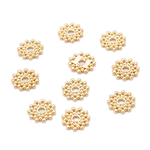 Brass Spacer Beads, Long-Lasting Plated, Round