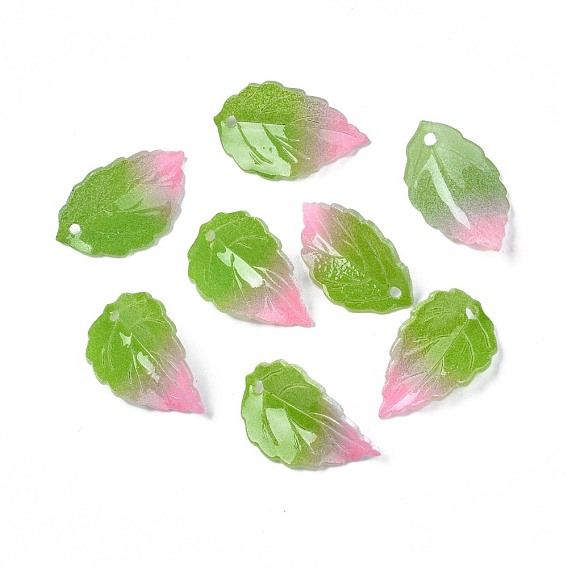 Autumn Theme Plastic Pendants, Leaf