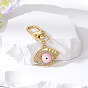 Colorful Alloy Devil Eye Keychain with Vintage Ethnic Style Bag Charm Pendant