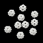 Natural White Moonstone Woven Beads, Cluster Beads, Faceted, Round