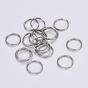 304 Stainless Steel Split Rings, Double Loops Jump Rings, 8x0.6mm, about 200pcs/bag