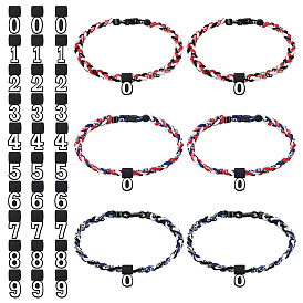 Наборы для изготовления ожерелий своими руками, включая номер силиконовых подвесок, Спортивные чокеры из плетеной веревки из полиэстера и силикона