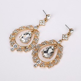 Sparkling Diamond Earrings with Personality and European-American Fashion Style, Exaggerated Ear Pendants (E274)