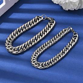 201 браслеты из кубинских цепей из нержавеющей стали для женщин и мужчин