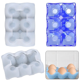 Egg Holder Silicone Molds, Resin Casting Molds, For DIY Egg Holder Tray Making, Usable in Kitchen Refrigerator