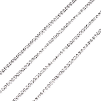 304 из нержавеющей стали обуздать цепи, для изготовления ювелирных изделий DIY, с катушкой, несварные, цвет нержавеющей стали, 5x3.5x1 мм, около 32.8 футов (10 м) / рулон