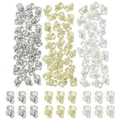 90шт 3 цвета сплав горный хрусталь кабошоны, украшения для ногтей, скорпион