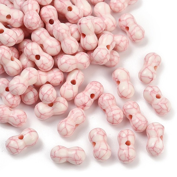 Акриловые бусины имитация бирюзы, арахис