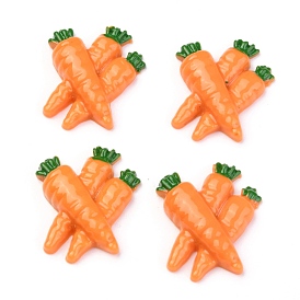 Opaque Resin Decoden Cabochons, Imitation Food, Carrot