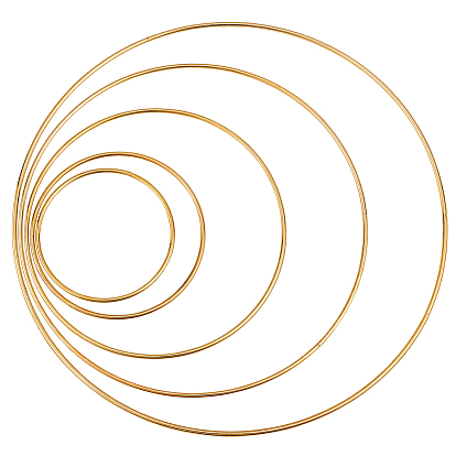 10 шт. 5 стили железных соединительных колец, пайки, без кадмия и без никеля, для изготовления колец в технике макраме