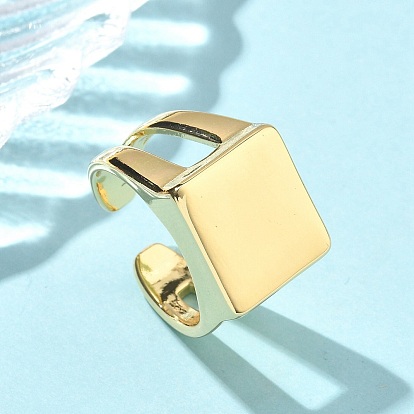 Латунные регулируемые открытые манжеты для женщин, квадратный, без свинца и без кадмия, долговечный