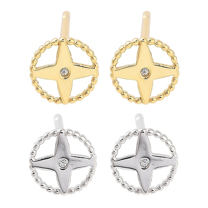 925 серьги-гвоздики из стерлингового серебра с микропаве из прозрачных кубических цирконий для женщин, звезда