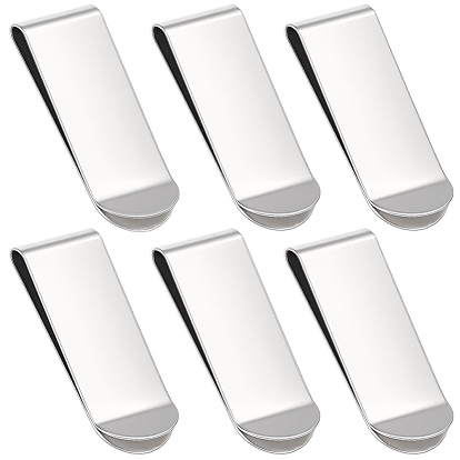 6шт. зажимы для денег из нержавеющей стали, держатель для денег и карт, минималистичные зажимы для кошелька