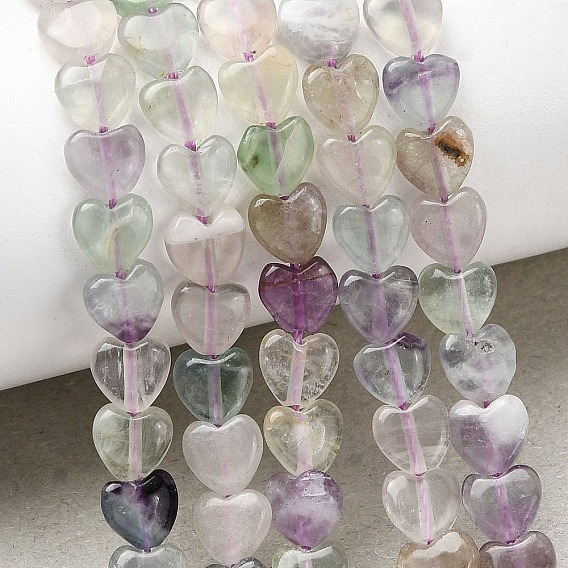 Природных красочные флюорита бисер нитей, сердце