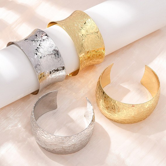 Браслеты-манжеты из кованой латуни для женщин, без кадмия и без свинца, долговечный, стойки покрытие