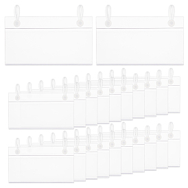 Прямоугольный держатель ценника из пвх, с 2 подвесным зажимом, розничные поставки