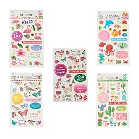 Pegatina autoadhesiva con purpurina de papel, para scrapbooking, manualidades de viaje