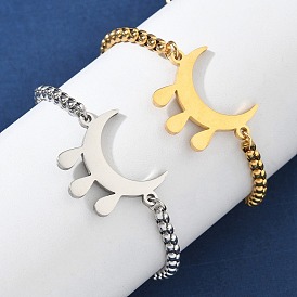 Луна 304 браслеты из нержавеющей стали, браслеты-цепочки для женщин