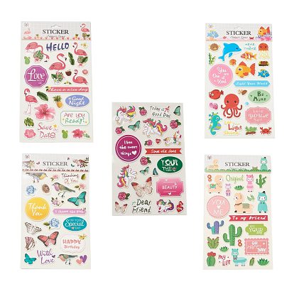 Pegatina autoadhesiva con purpurina de papel, para scrapbooking, manualidades de viaje