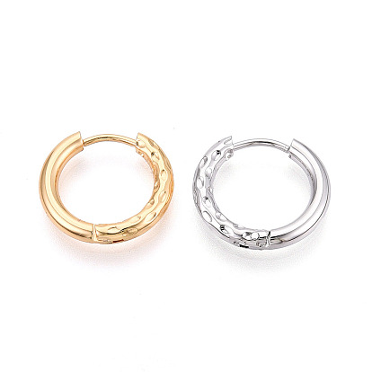 Серьги из 304 нержавеющей стали, текстурированное кольцо