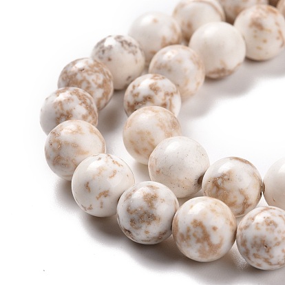 Natural Magnesite Beads Strands, Round