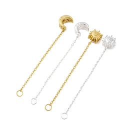 925 стерлинговое серебро с цепочкой на концах, солнце Луна