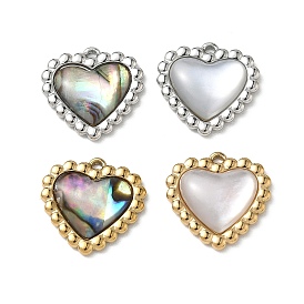 Природные подвески оболочки, 304 из нержавеющей стали сердце прелести