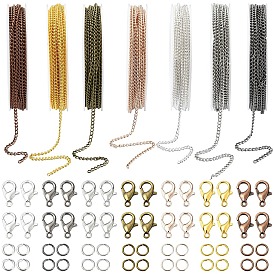 Набор для изготовления ювелирных изделий из ожерелья своими руками, в том числе железные витые цепи, Карабин-лобстер из цинкового сплава, железа открыты кольца прыжок