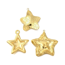 304 Stainless Steel Pendants, Star Charm