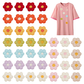 40 шт. 10 цвета хлопчатобумажные нитки для вышивания пришиваем заплатки, аппликации из ткани, цветок