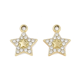 Alloy Crystal Rhinestone Pendants, Star